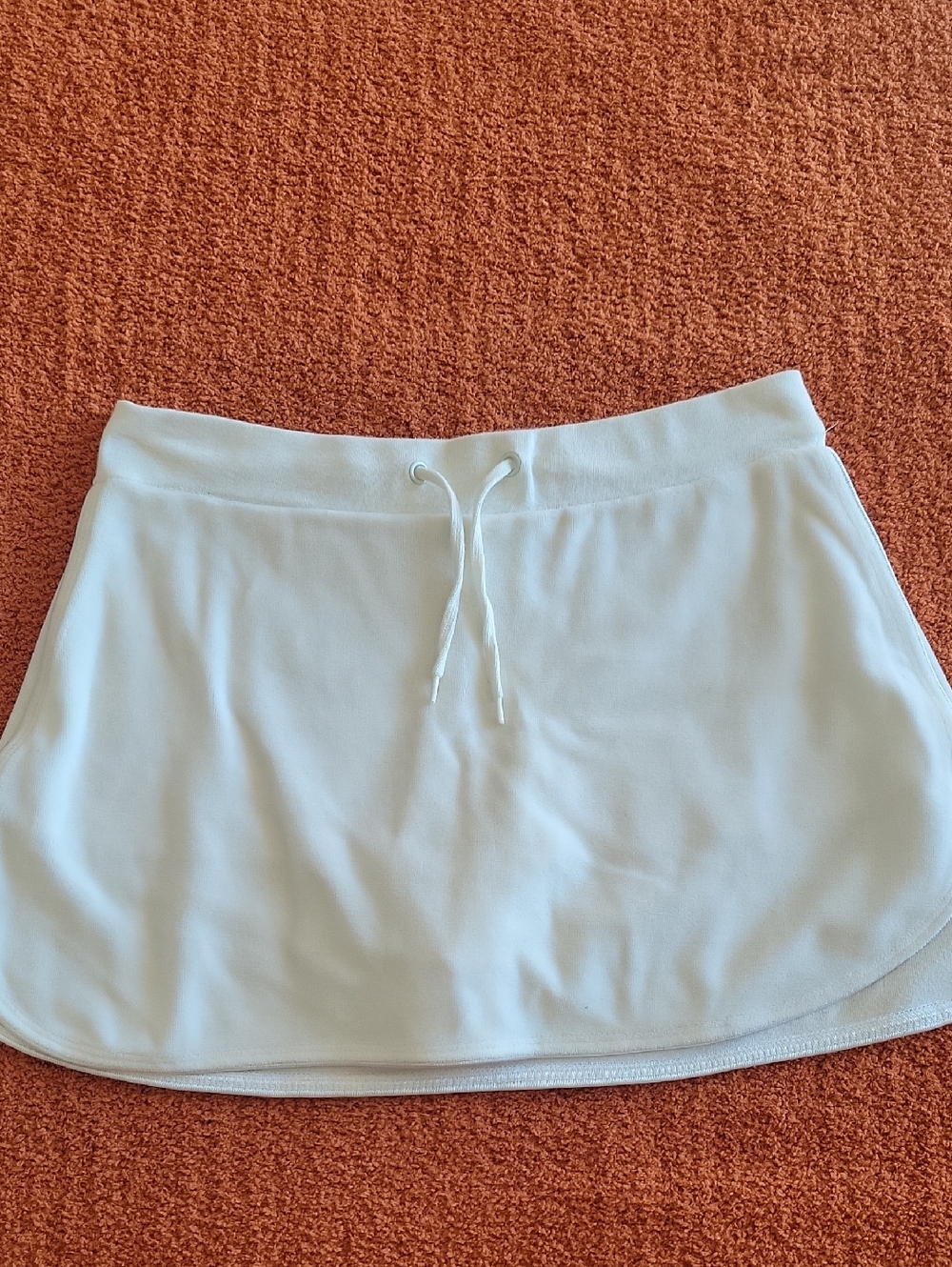 Self Esteem White Mini Drawstring Skort